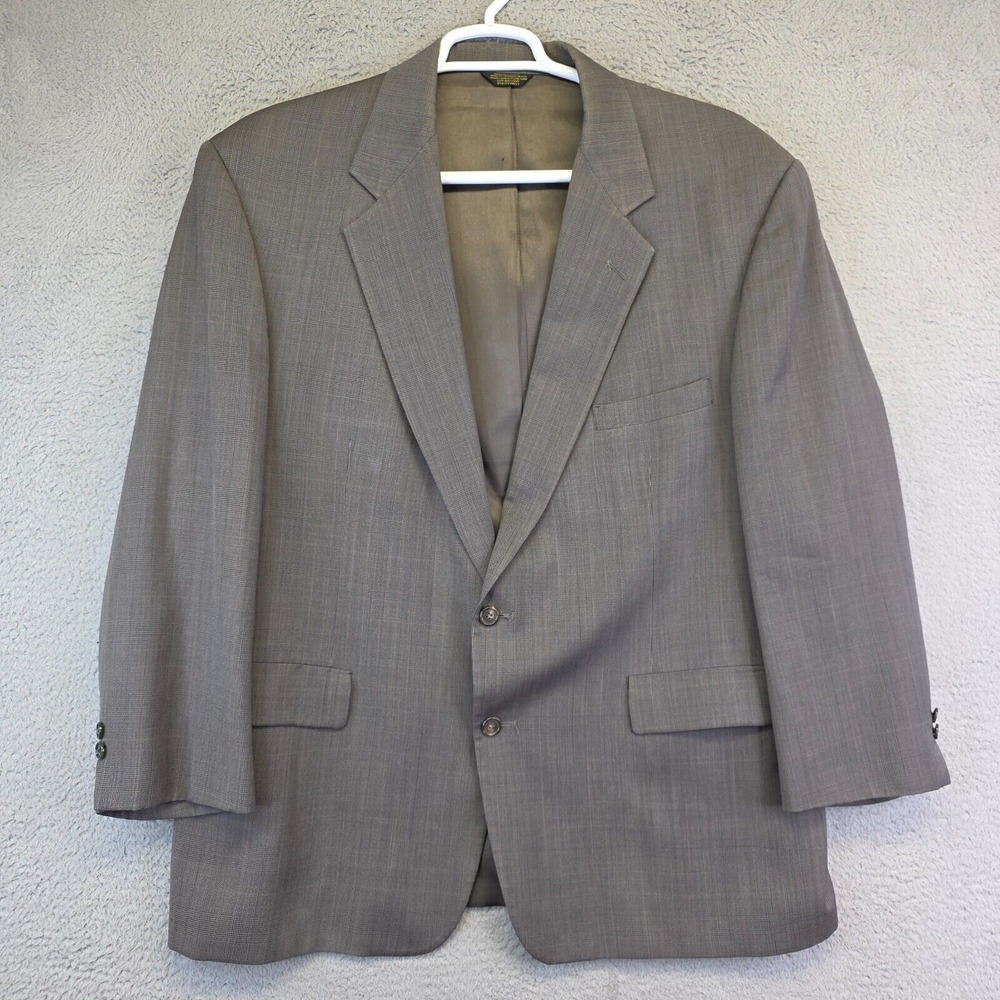 Vintage Palm Beach Blazer Mens 48‎ Wool Tartan Plaid Preppy Suit Jacket USA